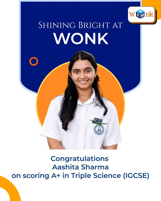 Aashita Sharma scoring A+ in Triple Science (IGCSE)